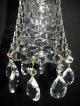 Vtg Deco Bohemia Pendant Chandelier Light Fixture Glass Shade Crystal Water Fall Chandeliers, Fixtures, Sconces photo 6
