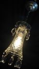 Vtg Deco Bohemia Pendant Chandelier Light Fixture Glass Shade Crystal Water Fall Chandeliers, Fixtures, Sconces photo 8
