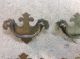 4 Vintage Brass Gold Furniture Pull Drawer Handles Chippendale Colonial Drawer Pulls photo 1