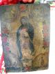 Antique Retablo On Tin With The Image Of Our Lady Of Guadalupe Latin American photo 3