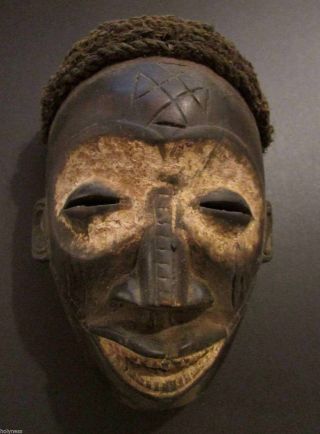 Antique Wood Carved / Yoruba / African Mask / 4 photo