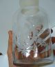 Antique 1880 ' S Acid Etched Glass Apothecary Jar Classic Floral Design Ground Lid Bottles & Jars photo 1