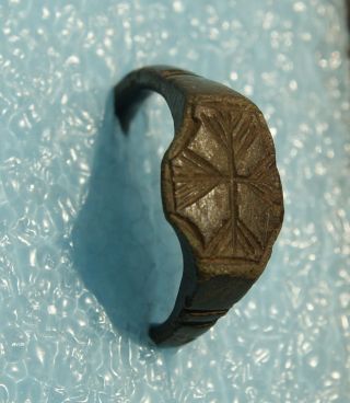 Ancient Bronze Ring Kievan Rus,  Byzantine,  Viking C 10 - 13 Ad photo