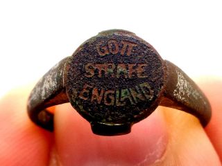 Unresearced Bronze - Gilt Post Medieval Ring Detector Find photo
