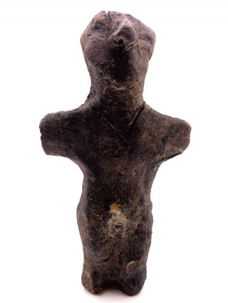 Extremely Rare Ancient Anthromorphic Neolithic Vinca Clay Idol 5000 B.  C. photo