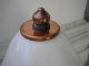 Arts And Crafts Metal Table Lamp With Hand Painted Glass Shade Arts & Crafts Movement photo 7