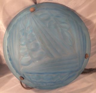 Blue Art Deco Vasque - French Degue Style 1930 photo