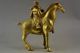 Old Copper Carve Horse Carry The God Of Wealth Immediately Get Rich Lucky Statue Other Antique Chinese Statues photo 1