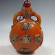 Chinese Old Jade Inlaid With Silver Bat & Pi Xiu Dragon Carved Snuff Bottle Snuff Bottles photo 3