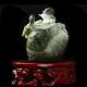 Hand Carved Natural Dushan Jade Statue - - - Flowers & Snail V4 Other Antique Chinese Statues photo 4