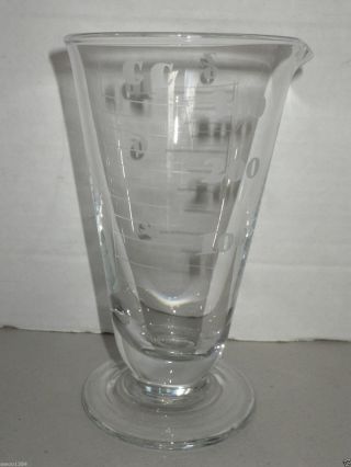 Etched Medical Pharmacy Beaker Thick Glass Footed Double Etched 300 Cc & 10 Oz photo