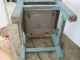 Old Blue Paint Primitive Child Doll Wood Chair Great American Country Find Aafa Primitives photo 5