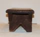 Antique Primitive Small Country Stool W.  Brown Paint,  Aafa Primitives photo 1