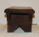 Antique Primitive Small Country Stool W.  Brown Paint,  Aafa Primitives photo 3