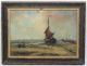 Antique Charles Lambert,  French Fishing Boat Beach Impressionist Oil Painting Nr Other Maritime Antiques photo 1