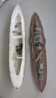 Antique Vintage Motorized Wooden Wood Model Uss Texas Battleship Pond Boat Model Ships photo 9