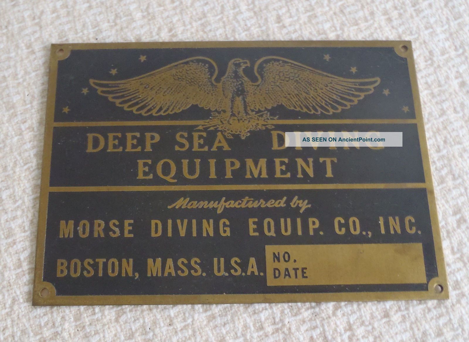 Dive Helmet Brass Plaque Deep Sea Maritime Diving Helmet Nautical Morse Scuba Diving Helmets photo