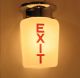 Vintage Exit Sign Lamp Light Theater Art Deco Display Chrome Fixture Near Lamps photo 1