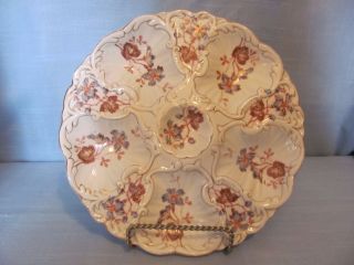 Antique 2 Oyster Plates 8 1/2 