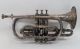 ﻿antique 1890s Boston Musical Instrument Co.  Ne Plus Ultra Silver Coronet Brass photo 3