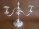 An Attractive And Good Quality Silver Plated Two Branch Candelabra Candlesticks & Candelabra photo 1
