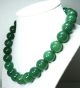 Antique Chinese Handmade Carved Emerald Green Jadeite Jade Pendant Necklace18mm Necklaces & Pendants photo 1