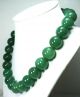 Antique Chinese Handmade Carved Emerald Green Jadeite Jade Pendant Necklace18mm Necklaces & Pendants photo 3