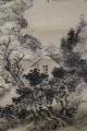 D01s6 Mountain Village Scenery Japanese Hanging Scroll Paintings & Scrolls photo 2