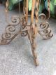 Rustic Chic Ornate Metal Scroll Plant Stand Pot Holder Table Base Antique 1930 ' S Garden photo 1