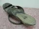 Single Antique Primitive Leather Wood & Wrought Iron Elevated Shoe Patten Primitives photo 1