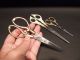 3 Antique Vintage Victorian Style,  Brass Scissors Shears Tools, Scissors & Measures photo 1