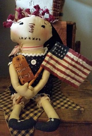 Primitive Raggedy Ann Doll Fourth Of July photo