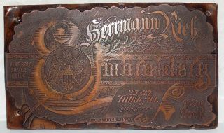 Antique Copper Printing - Engraving - Plate - Advertising - York - Early 1900s photo