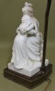 Antique 19thc French Parian Statue Madam Lebrun & Daughter,  Converted Lamp,  Nr Lamps photo 9