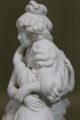Antique 19thc French Parian Statue Madam Lebrun & Daughter,  Converted Lamp,  Nr Lamps photo 11