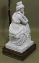 Antique 19thc French Parian Statue Madam Lebrun & Daughter,  Converted Lamp,  Nr Lamps photo 7