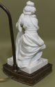 Antique 19thc French Parian Statue Madam Lebrun & Daughter,  Converted Lamp,  Nr Lamps photo 8