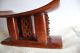 Wood Hand Carved African Headrest - 9.  2 