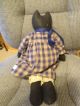 Folk Art Black Cat With Primitive Dress And Panties,  Button Eyes Primitives photo 1