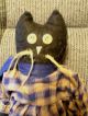 Folk Art Black Cat With Primitive Dress And Panties,  Button Eyes Primitives photo 3