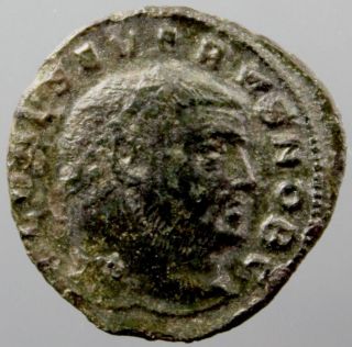 Severus Ii,  1/4 Follis,  Bronze,  Genius,  Patera,  Cornucopiae,  Siscia,  305 - 306 Ad photo
