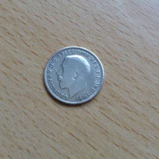 1918 King George V Silver 3d Coin Wwl photo