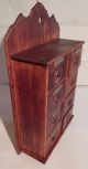 Antique Spice Box Cabinet 8 Drawer Wood Orig Patina American Farmhouse Primitives photo 2