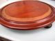 Antique Round Footed Mahogany Wood Bread Board Primitives photo 3
