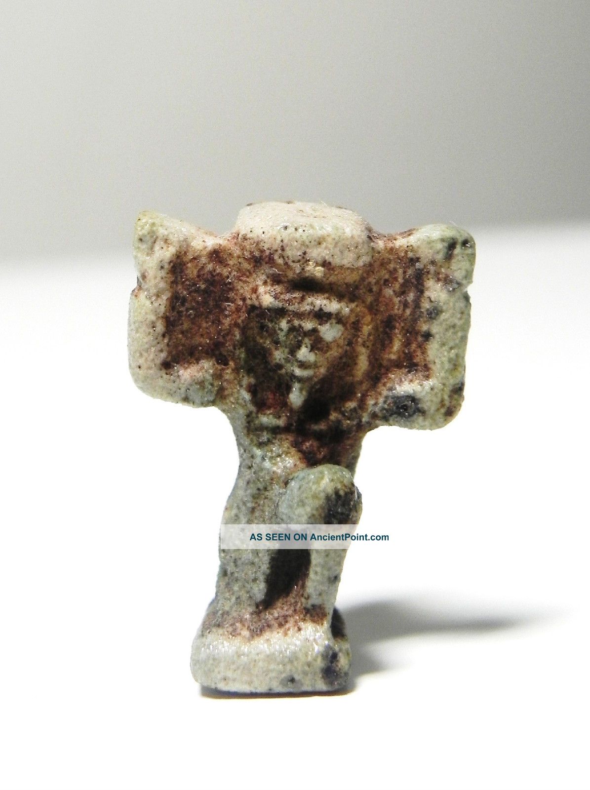 Zurqieh - Ancient Egypt,  Faience Shu Amulet 1070 - 600 B.  C Egyptian photo