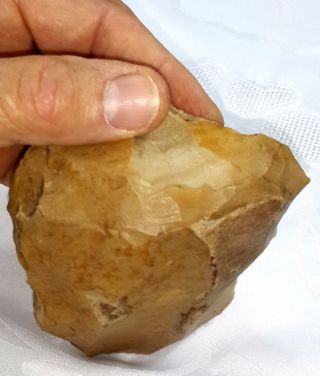 Neanderthal Biface Hand Axe Flint Stone Paleolithic Artifact photo