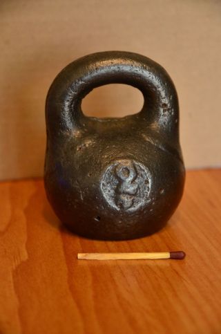 Imperial Russia Cast Iron Weight 2 Pounds - About 1900 photo