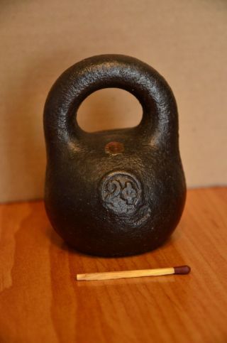 Old Polish Cast Iron Weight 2 Pounds - 1908 - Poland In Russian Annexation photo