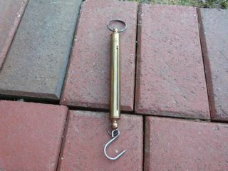 Antique Vintage Salter Brass Hanging Spring Scale 1000 Grams Made In England photo