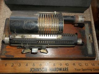 Antique Rapid Calculator Co.  Mechanical Adding Machine With Cover photo